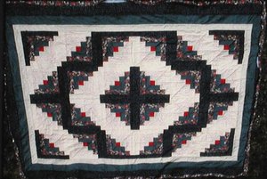 Barn Raising quilt, 1884 by American School